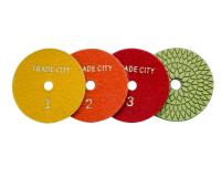 Алмазные гибкие шлифовальные круги Цветочек Pads 4-STEP D-100 комплект