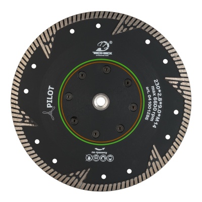 Диск алмазный отрезной турбо TECH-NICK PILOT 230/M14